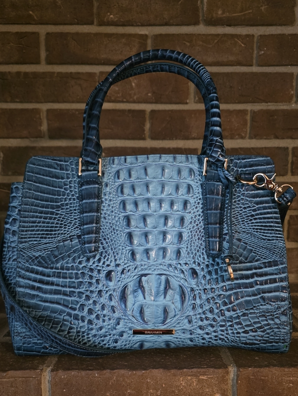 BRAHMIN Finley Carryall Bag Blue